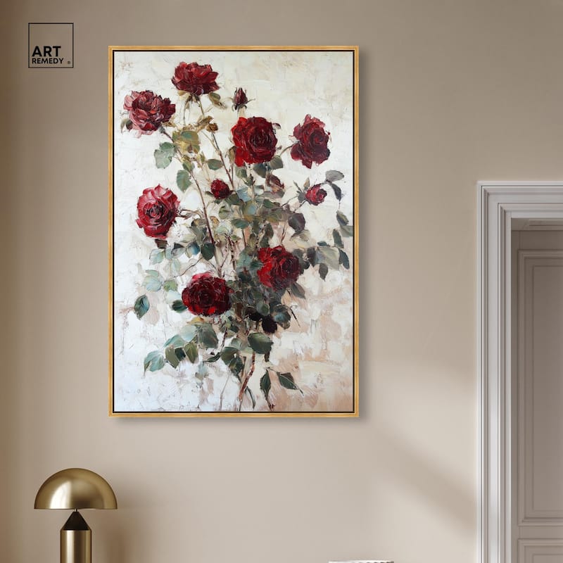 Velvet Vermilion I Canvas by Art Remedy
