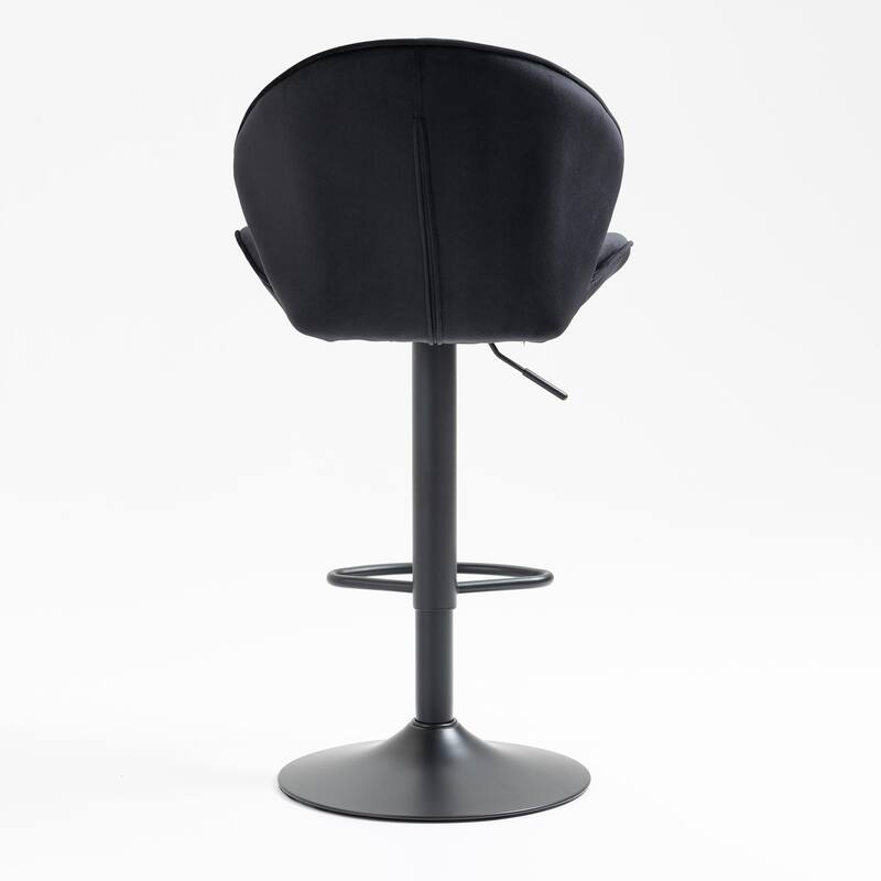 Adjustable Barstools with Back and Footrest,Set of 2