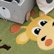preview thumbnail 7 of 13, Kids Rug for childrens room with Jungle Animals in Green