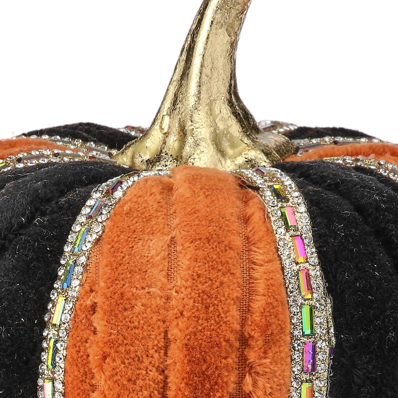 6" Velvet With Jewels Pumkin