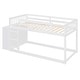 preview thumbnail 7 of 15, Twin Over Twin Low Bunk Bed with Storage, Wood Floor Bunk Beds w/4 Drawers&3 Shelves, for Kids, Girls Boys, Teens, Adults, White