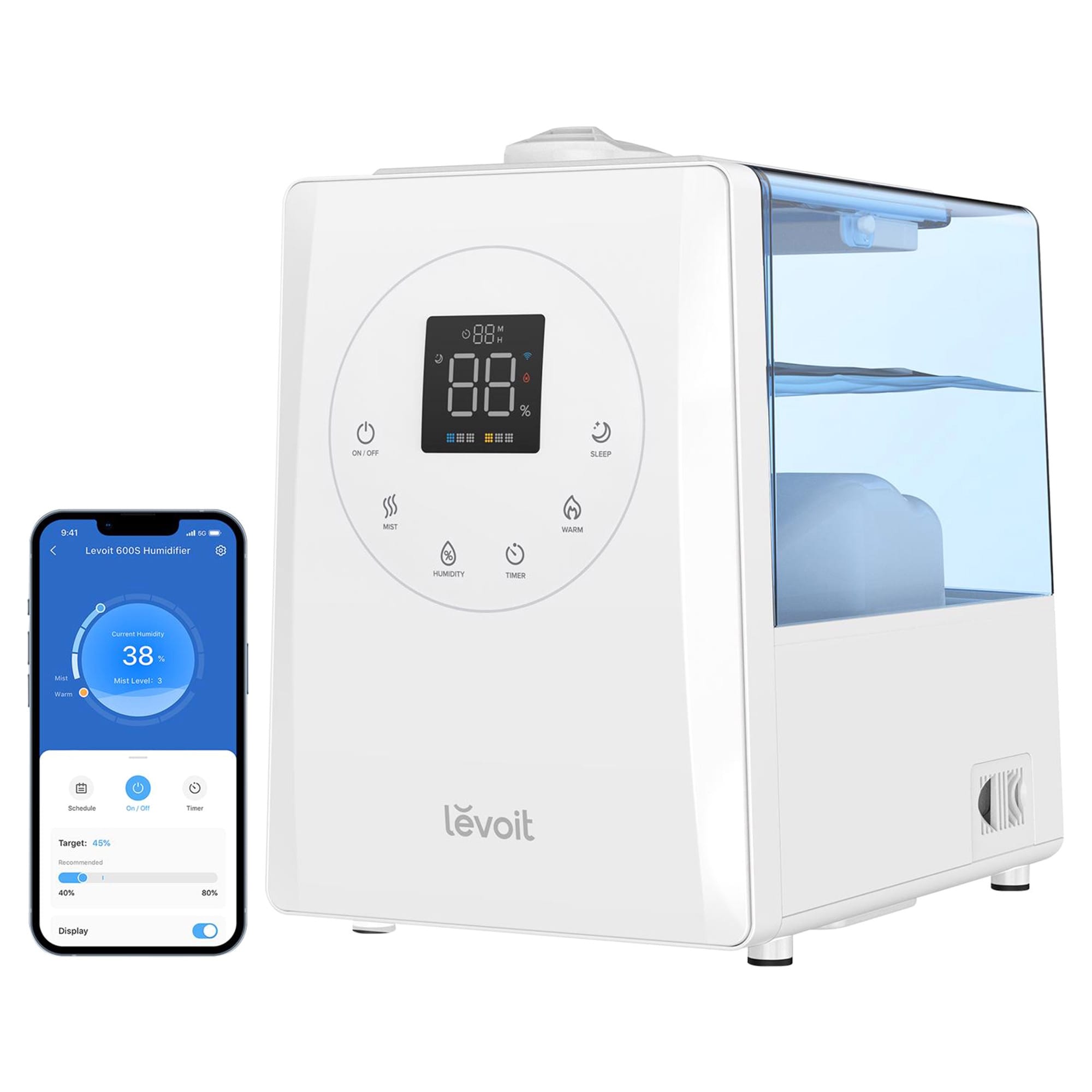 Levoit 1.58 gal 753 Sq Ft Digital Ultrasonic Humidifier