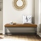 preview thumbnail 3 of 6, HULALA HOME Horst 50 in.W Contemporary Upholstered Bench with Metal Legs