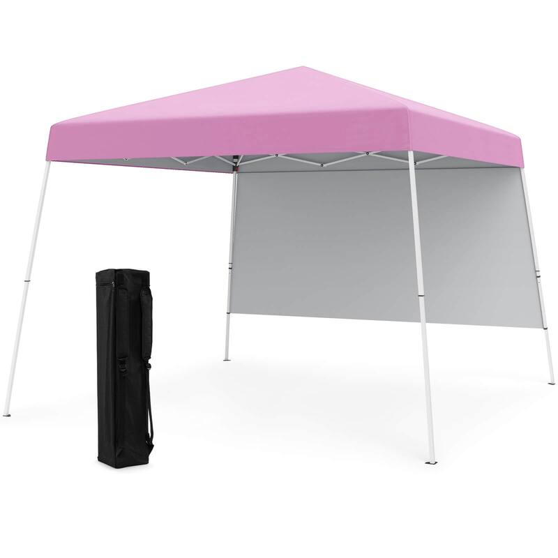 10x10 FT Pop Up Canopy Portable UPF 50+ Outdoor Tent w/ Backpack - Pink