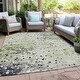 preview thumbnail 1 of 101, Machine Washable Indoor/Outdoor Modern Splatter Chantille Rug Aloe - 10' x 14'
