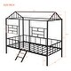 preview thumbnail 9 of 27, Metal House Bed Frame Twin Size With Slatted Support No Box Spring Needed