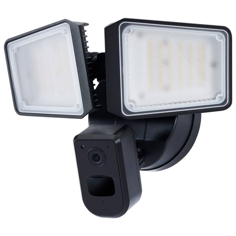 36W Rectangular Outdoor SMART Security Light with Camera Starfish Enabled Tunable White Black