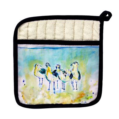 Abstract Gulls II Pot Holder - 9x9