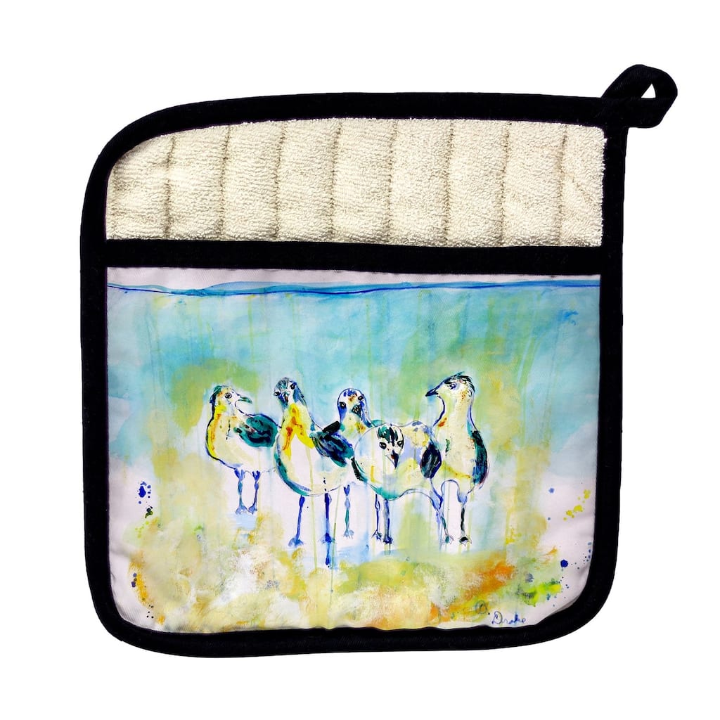 Abstract Gulls II Pot Holder - 9x9