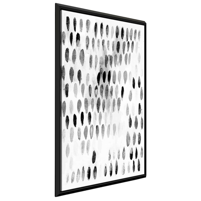 "Black Spots Pattern" Print on Floating Canvas