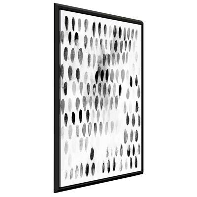 "Black Spots Pattern" Print on Floating Canvas