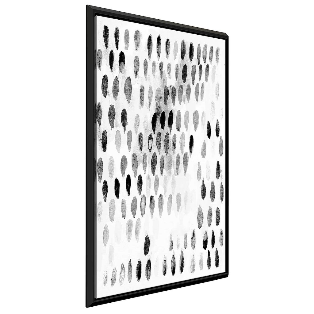 "Black Spots Pattern" Print on Floating Canvas
