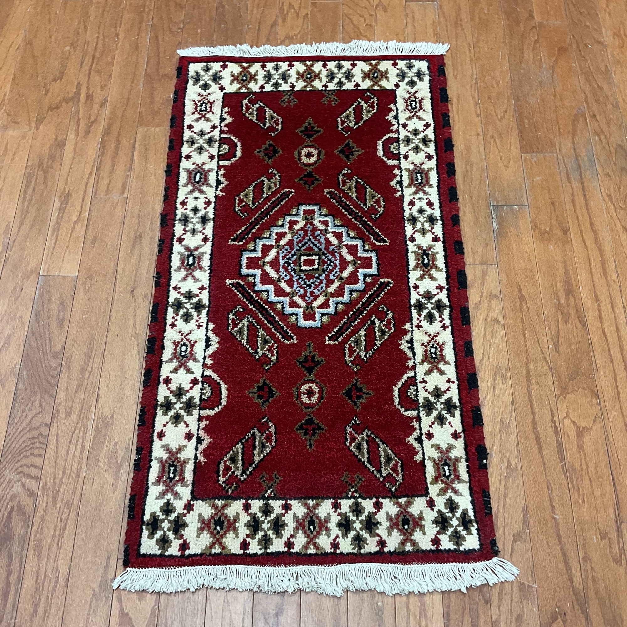 HERAT ORIENTAL Handmade Kazak Wool Rug - 2'1" x 3'9"