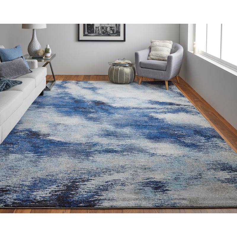 Grand Bazaar Adelmo Machine Made Abstract Modern Area Rug