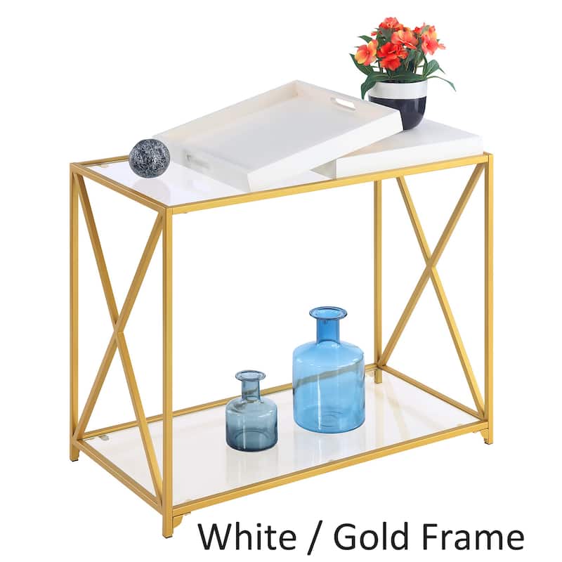 Convenience Concepts St. Andrews Console Table with Shelf and Removable Trays