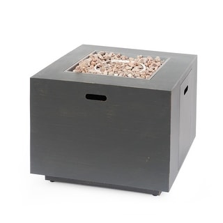 Wellington Outdoor 33-Inch Square Fire Pit by Christopher Knight Home - 33.00" W x 33.00" D x 24.00" H