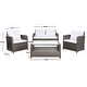 preview thumbnail 44 of 44, SAFAVIEH Outdoor Vellor 4-Piece Conversation Patio Set.