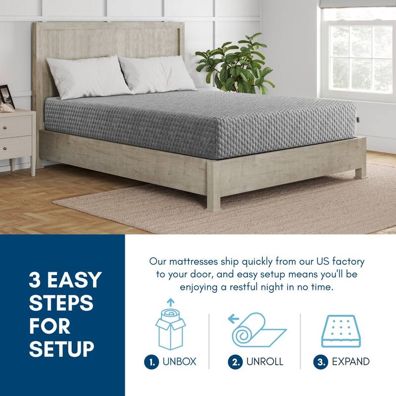 Sadie, 8-inch, Cooling Gel Memory Foam Hybrid Mattress, CertiPUR US and Greenguard Gold Certified