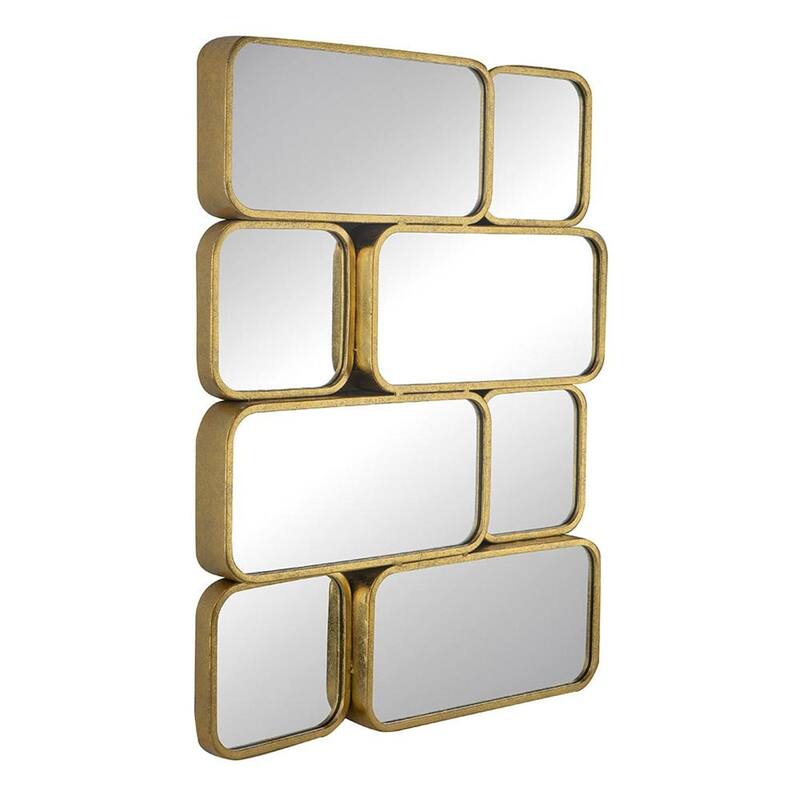HomeRoots 32" Gold Iron Framed Accent Mirror - 24' X '32' X '2.4