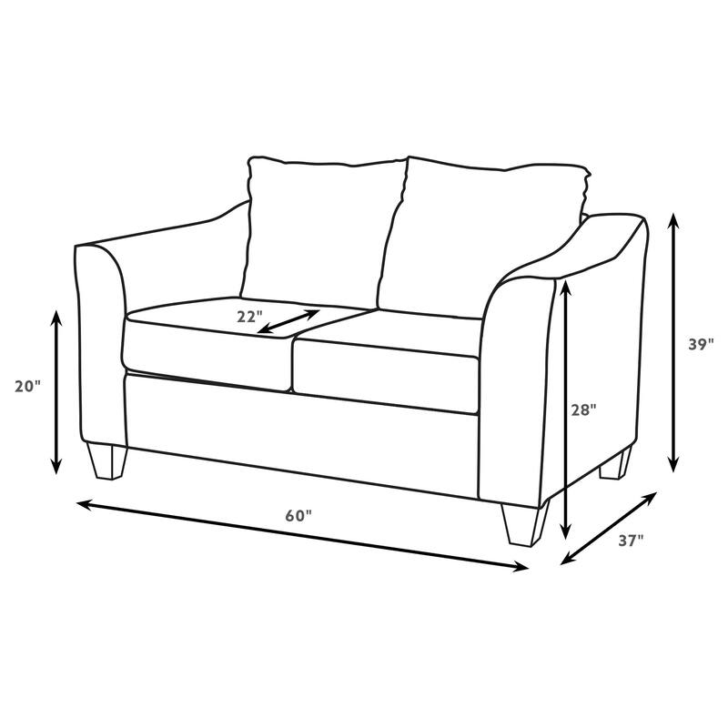 Salizar Upholstered Flared Arm Sofa Set