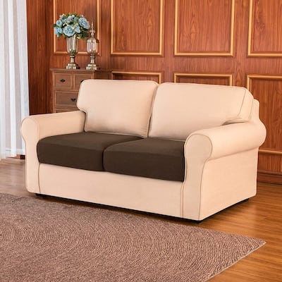 Subrtex 2-Piece Stretch Separate Sofa Cushion Cover Elastic Slipcover
