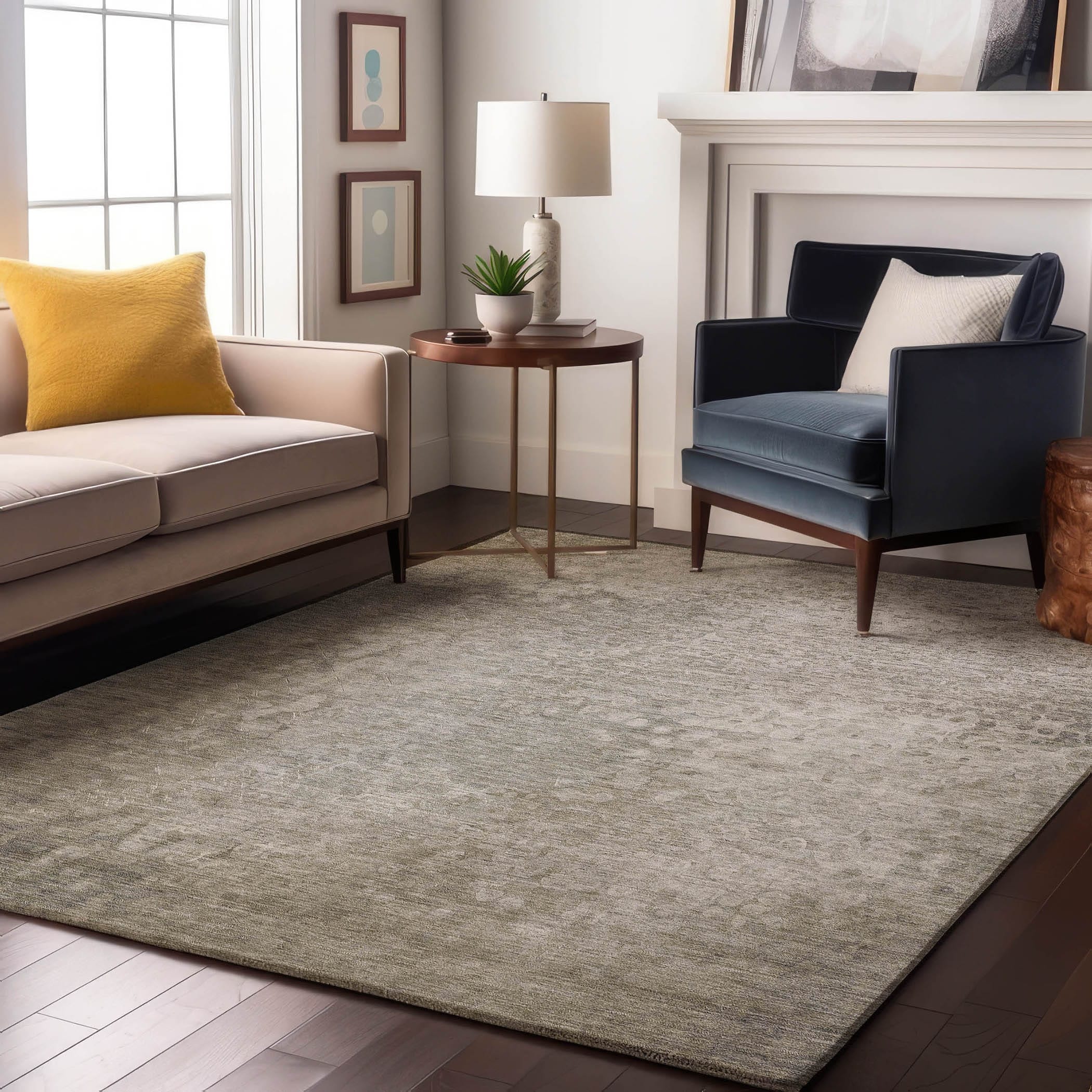 Premium Washable Super Soft Solid Imprints Mayfield Rug