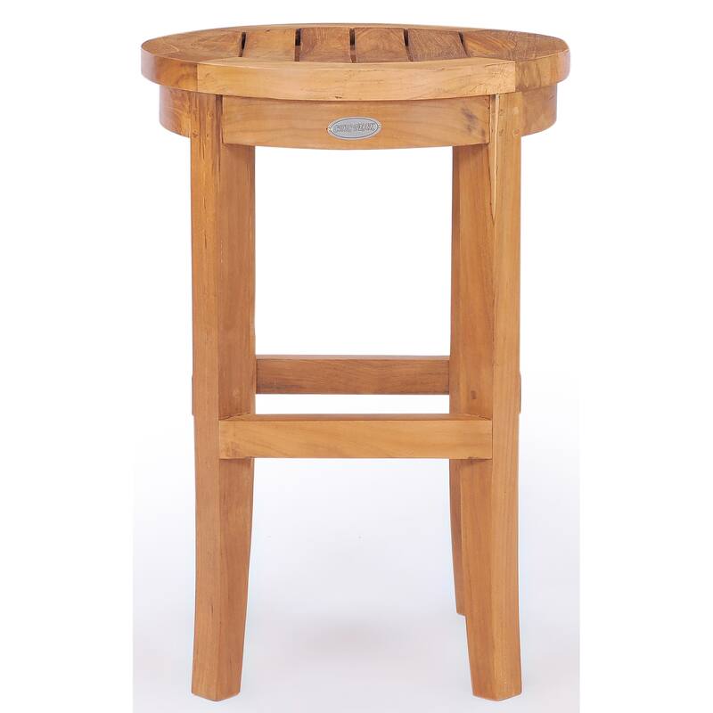 Chic Teak Santiago Indoor/ Outdoor Round Counter Stool, 24 inch