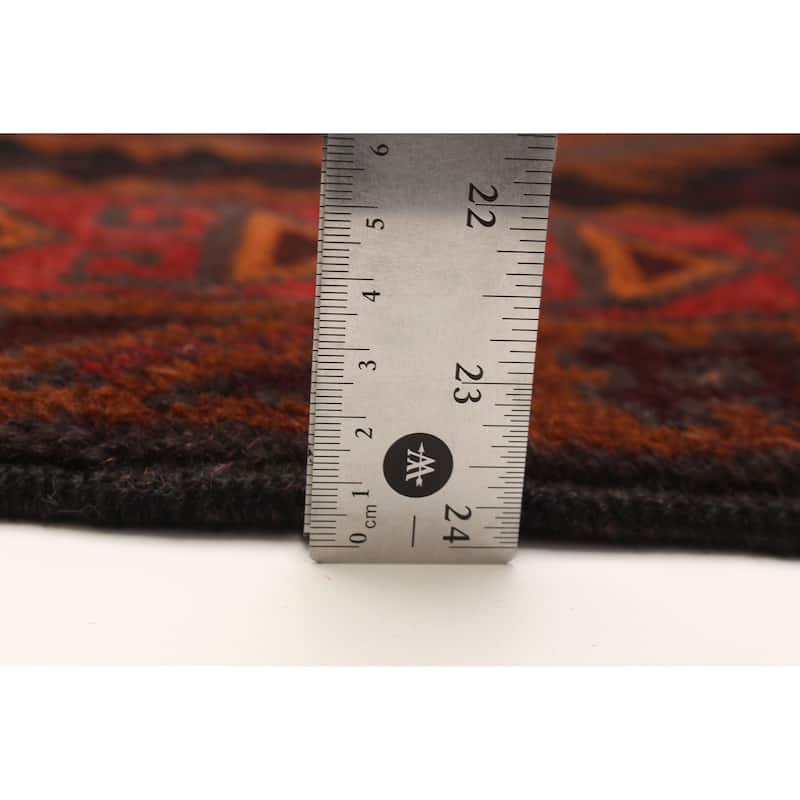 ECARPETGALLERY Hand-knotted Baluch Black Wool Rug - 3'6 x 6'4