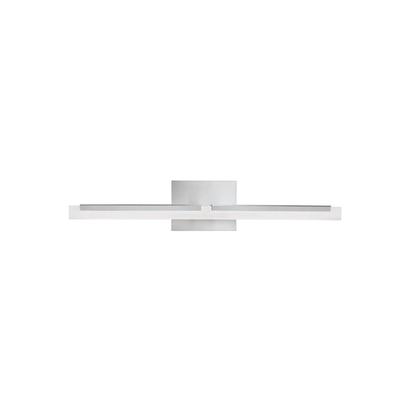 Double L Sconce 26-inch LED Vanity Light in Brushed Nickel - 1.25 - 1.25