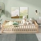 preview thumbnail 3 of 92, Modern Floor Platform Bed with Fence and Door