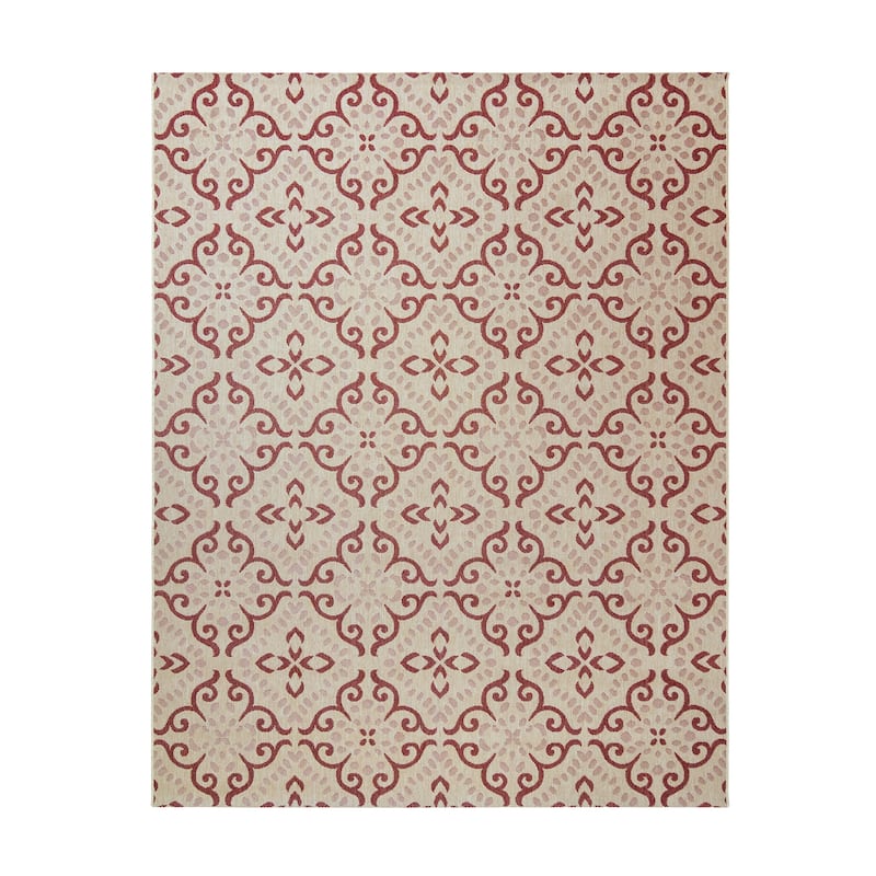 Gertmenian Solterra Bohemian Moroccan Global Weather Resistant Polypropylene Flatweave Indoor/ Outdoor Area Rug Collection