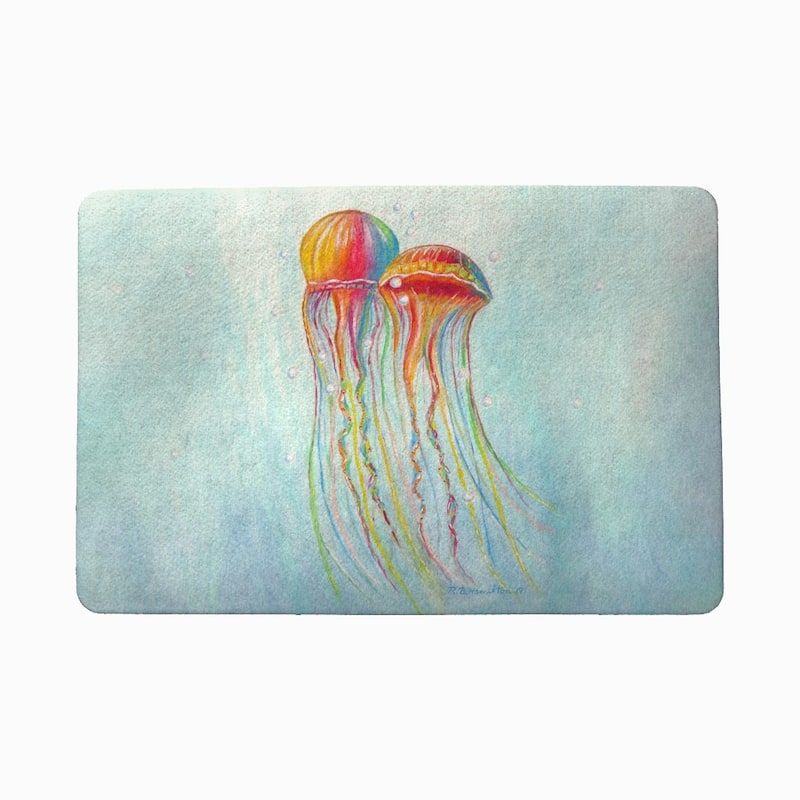 Colorful Jellyfish Door Mat 18x26