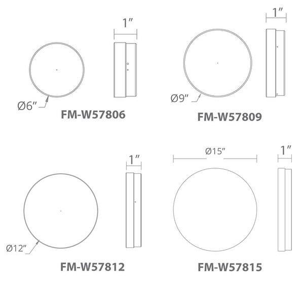 Dot LED Round Flush Mount