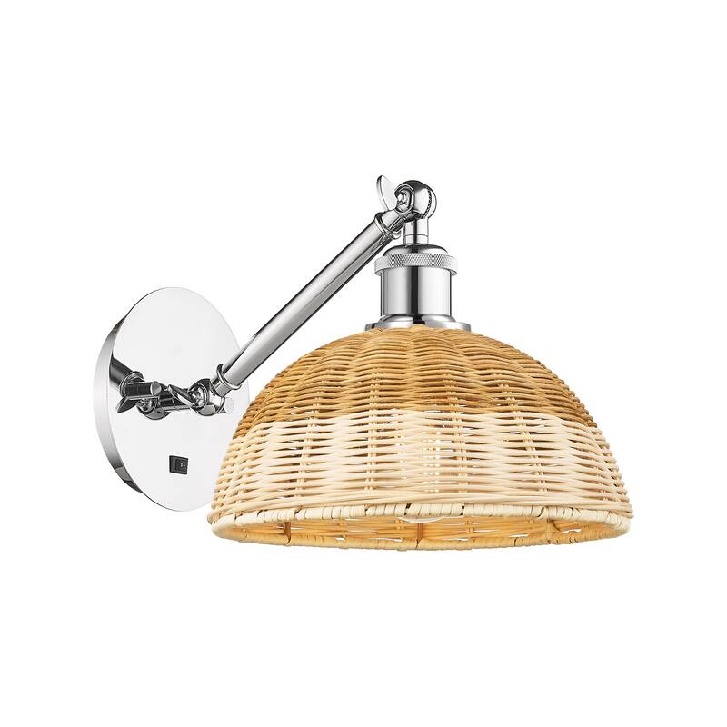 Innovations Lighting Endless Possibilities Ballston - Bristol Natural II - 1 Light 9" Adjustable Sconce - Arm Adjusts Up & Down - Polished Chrome/Natural