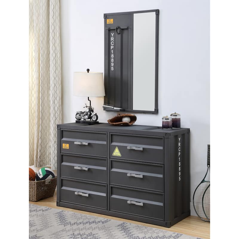 Kamloops Gunmetal 6-Drawer Dresser