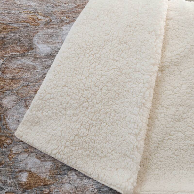 Premium Machine Washable Abstract Modern Sherpa Throw Blanket