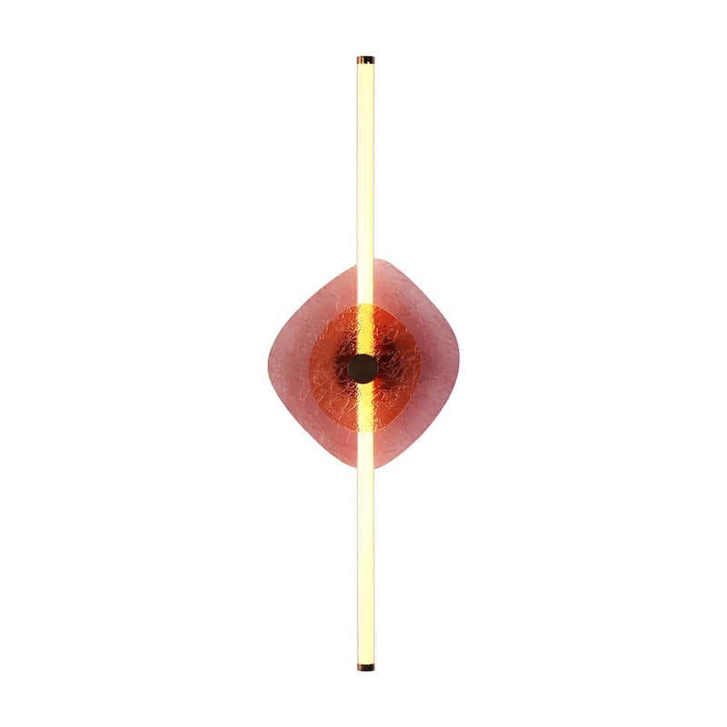 Golden Lighting 3882-39-RG PU Colorella 2 Light 5" Wide Bath Bar - Rose Gold / Purple / Orange Water