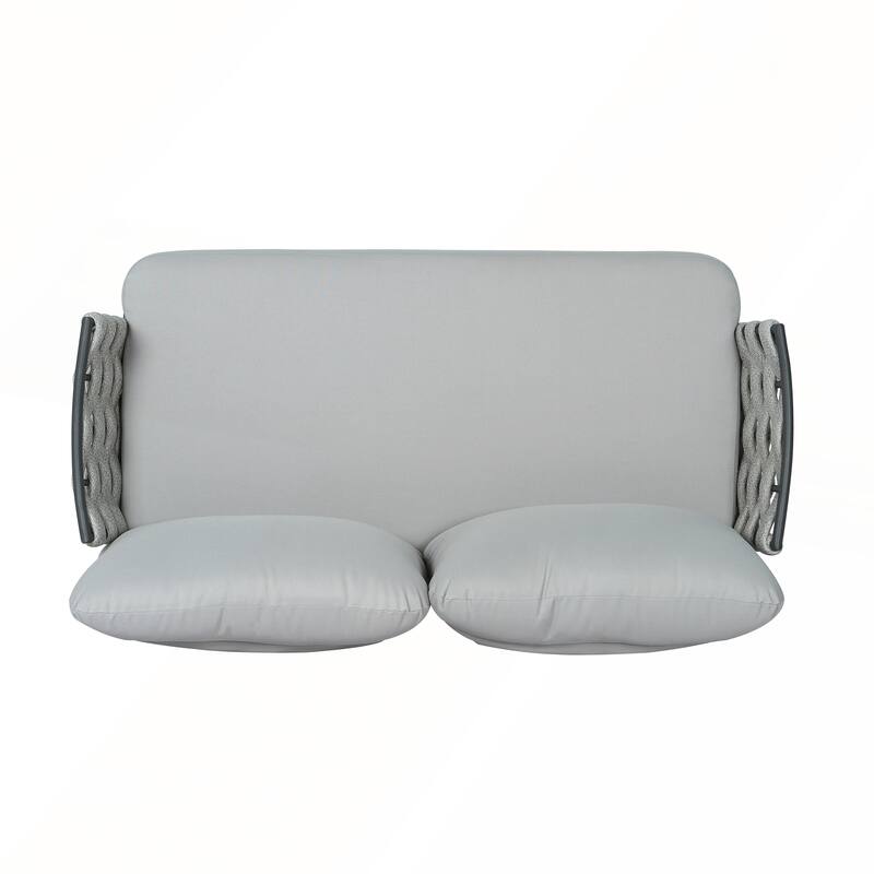Mariano Steel Loveseat and Table