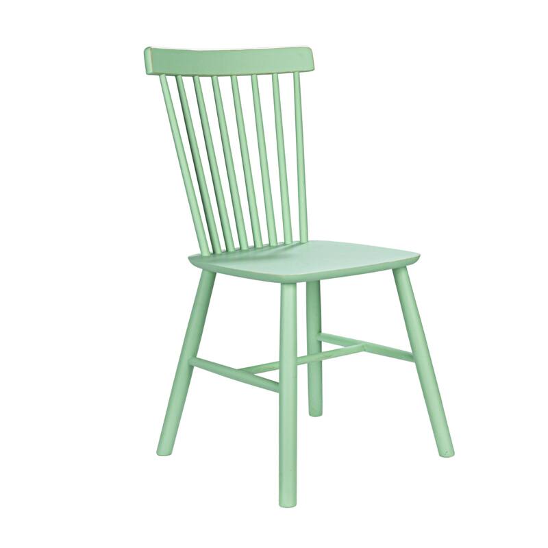 Rubberwood Dining Chairs with Slatted Back - 19.5"L x 19.5"W x 36.0"H