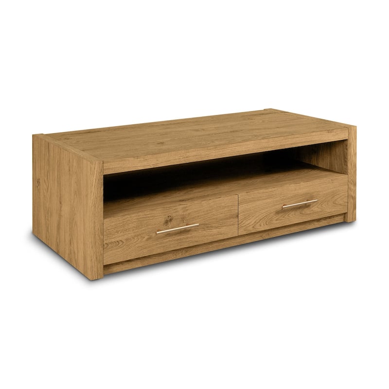 Edgemod Dakota Weathered Oak Coffee Table With 2 Drawers