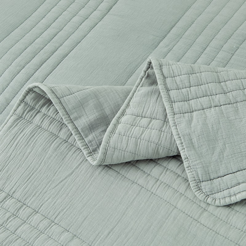 Stonewash Classic Cotton Quilt & Coverlet Set