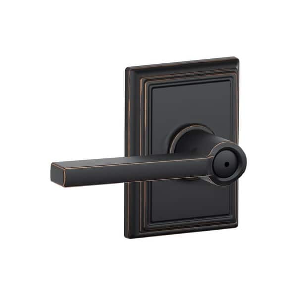 Shop Schlage F40 Lat Add Latitude Privacy Door Lever Set With Decorative Overstock 16080139