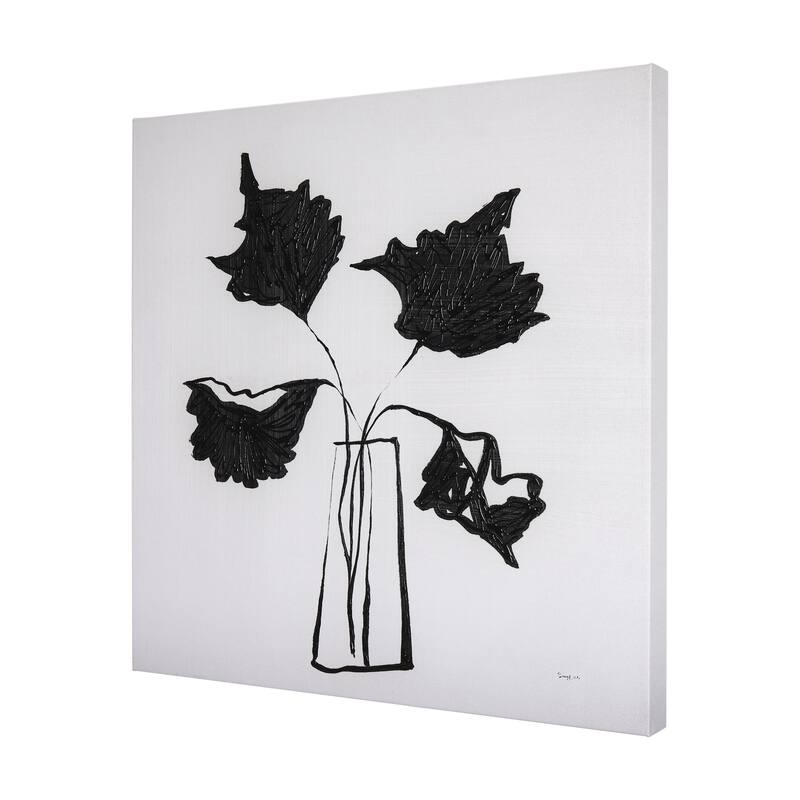 Organic Line Drawing II (30 x 30) Canvas Art Print