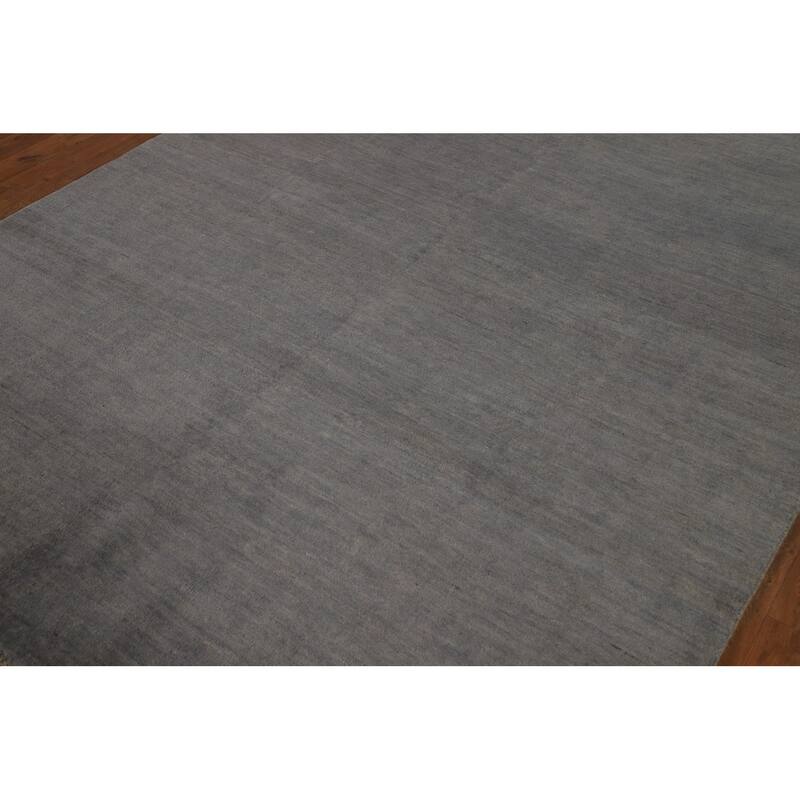 Gray Modern Gabbeh Oriental Area Rug Hand-Knotted Wool Carpet - 5'9" x 7'10"