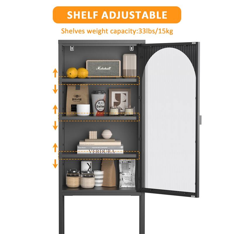 Display Storage Cabinet,5-Tier Cube Bookshelf Storage Cabinet