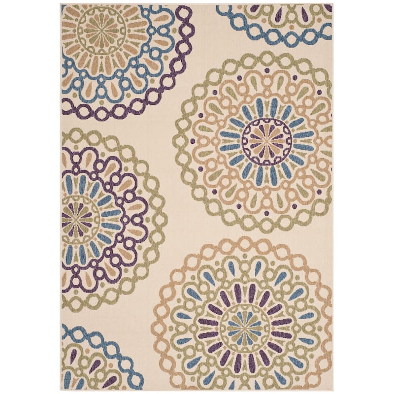 SAFAVIEH Veranda Elsi Geometric Medallion Indoor/Outdoor Area Rug