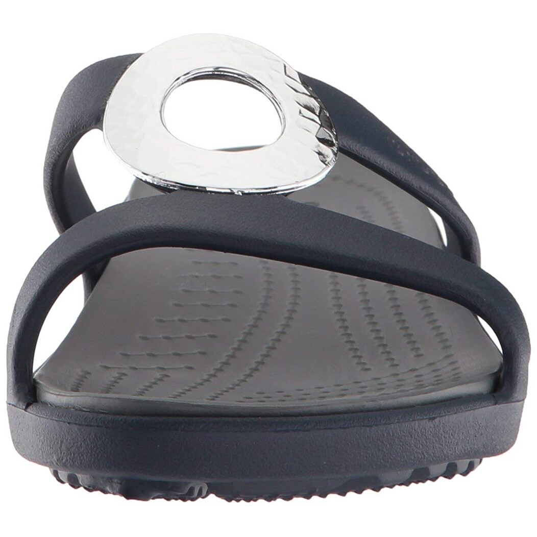 Crocs women's sanrah hammered metallic sandal Clearance