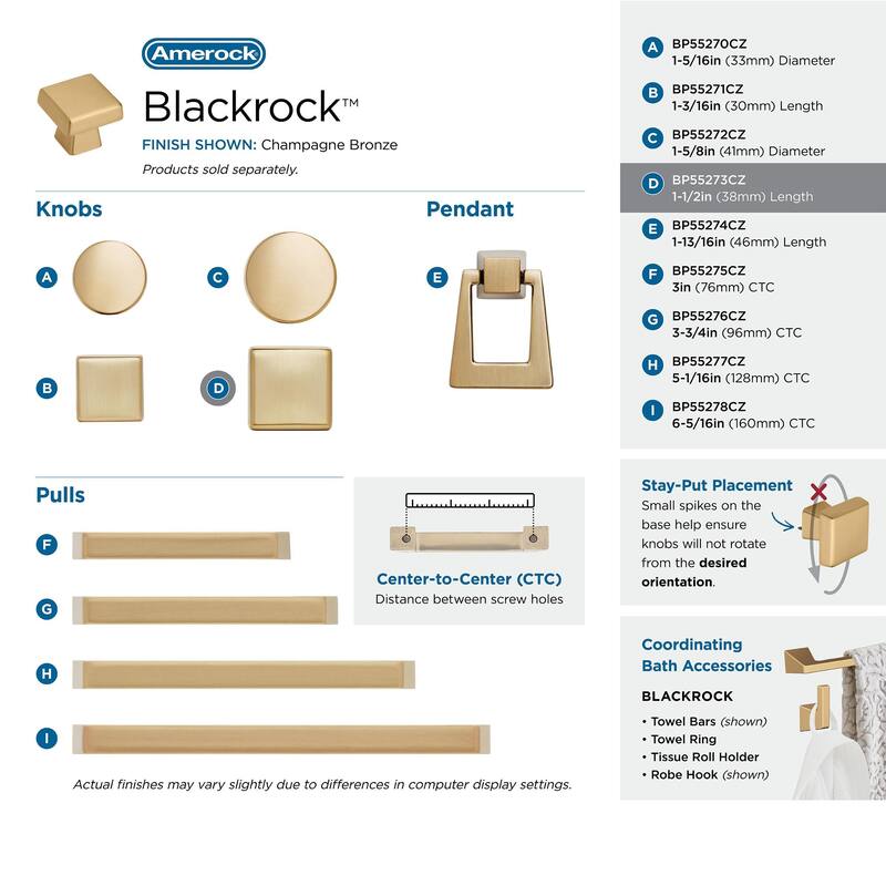 Amerock Blackrock Cabinet Knob