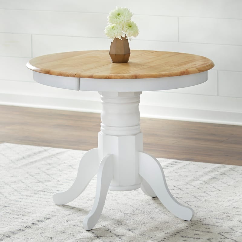 Simple Living Carolina Farmhouse Solid Wood Dining Table with Leaf