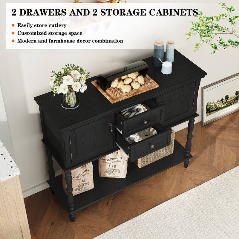 Farmhouse Wood Console Table